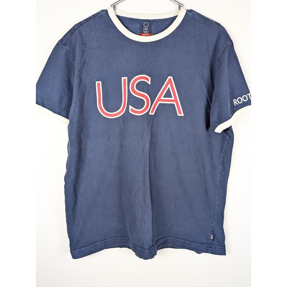 USA Athens 2004 Olympics T-shirt Large Roots Official Outfitters Made in Canada